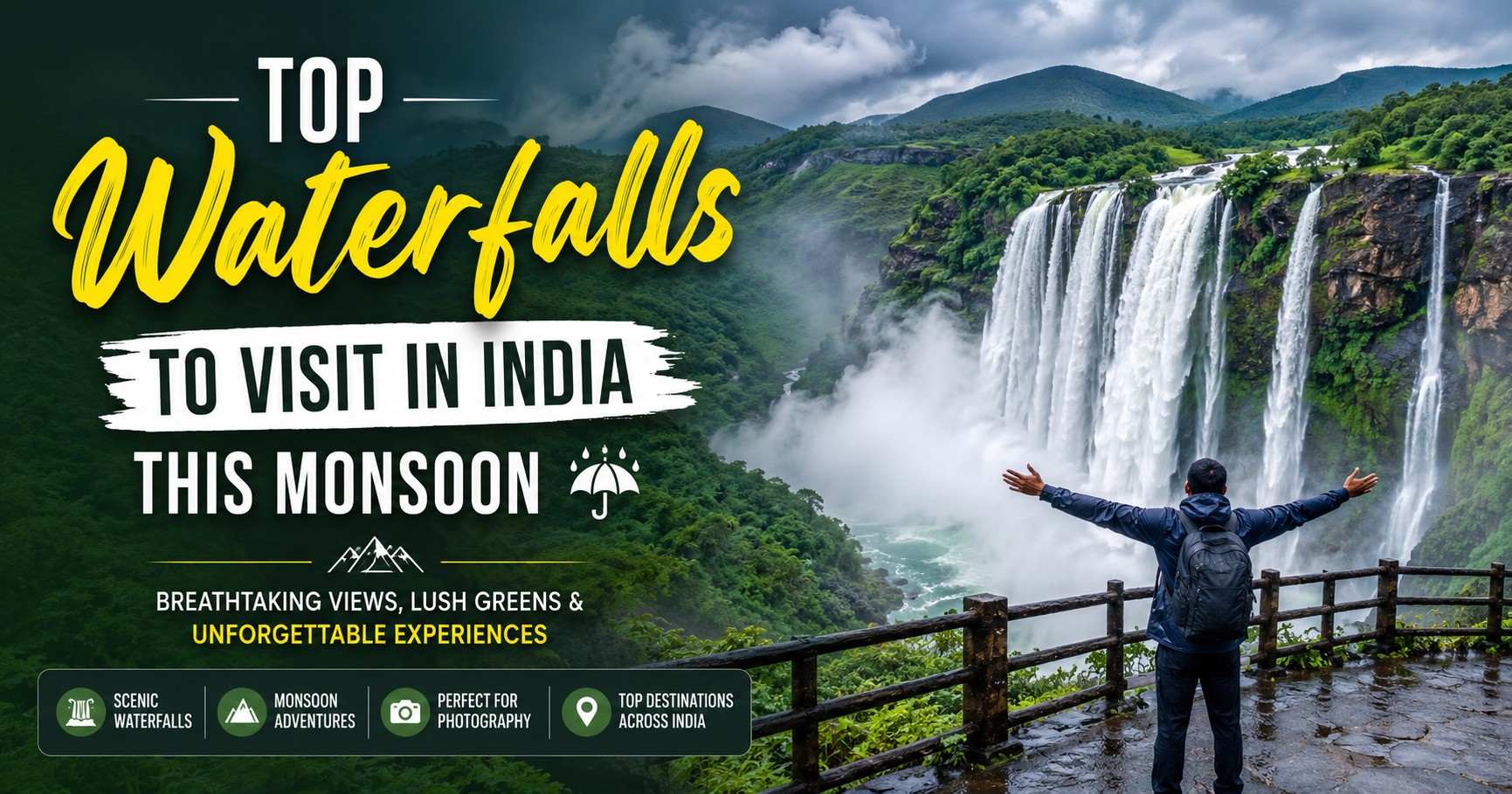 Top Waterfalls to Visit in India This Monsoon